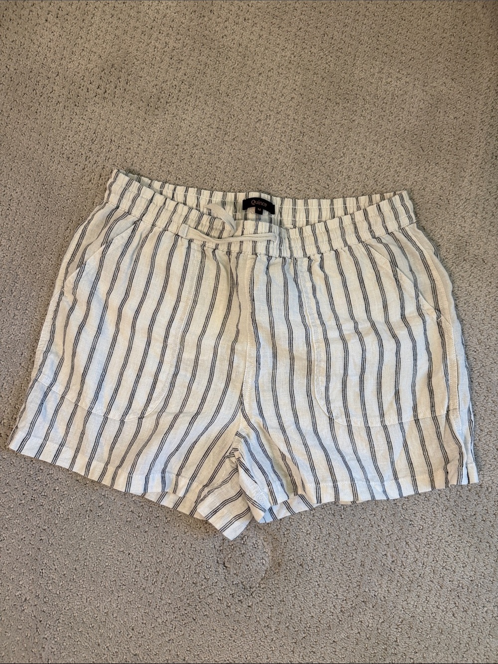 Quince Striped Women’s Drawstring Shorts - Picture 1 of 9